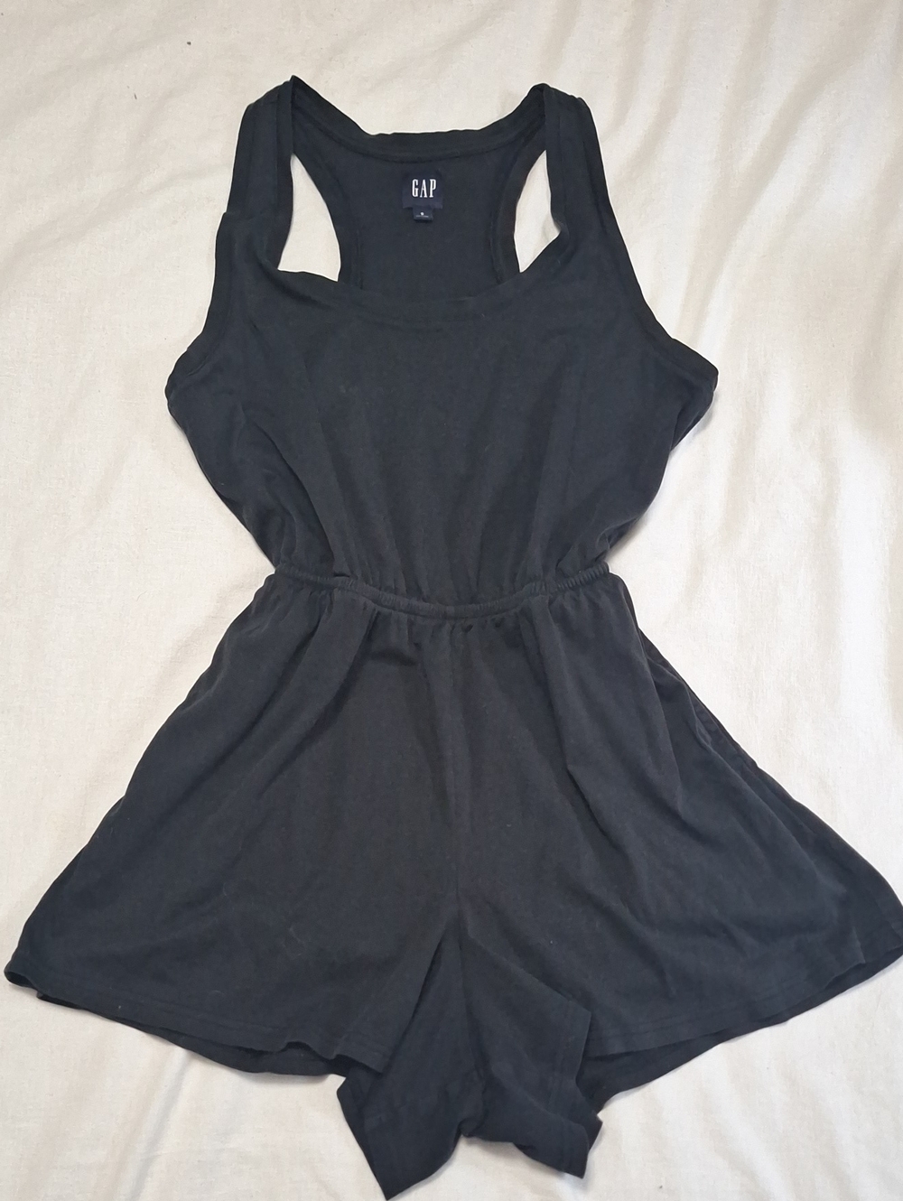 GAP Black Racerback Elastic-Waist Romper